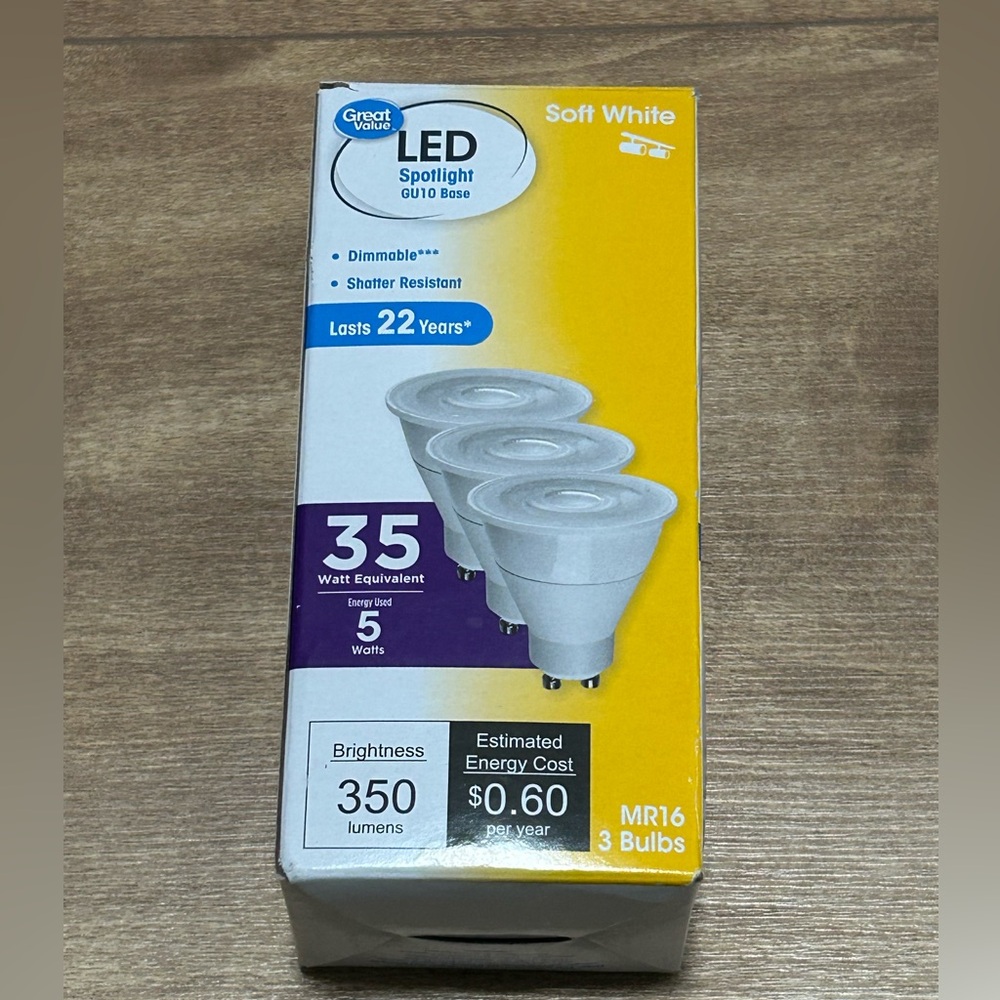 LED Spotlight Bulbs with GU10 Base - White